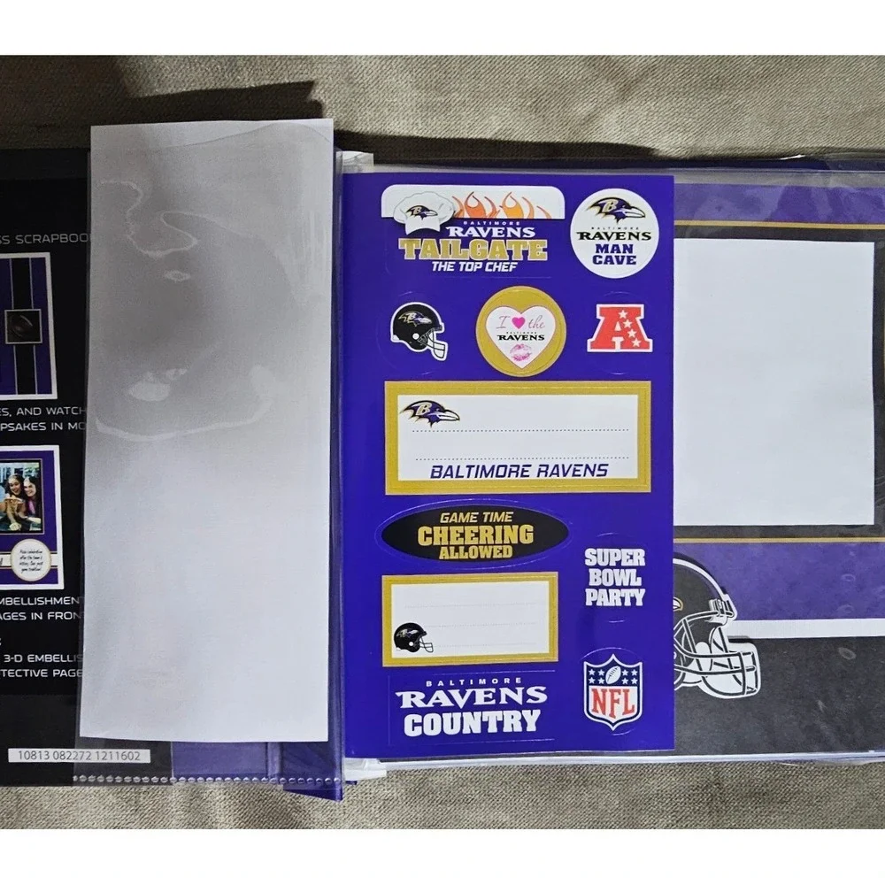 NFL Baltimore Ravens Scrapbook Complete Kit 8x8 12 Pages C.R. Gibson New